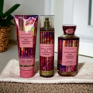 Bath & Body Works Pink Pineapple Sunrise Gift Set NWT
